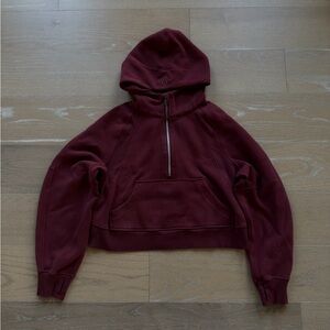 Lululemon Women’s Halfzip Hoodie Size XS/S Burgundy Oversized Sweatshirt